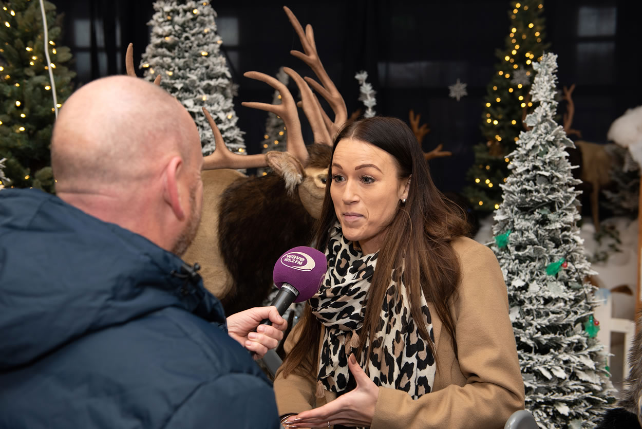 Lady being interviewed at Meridian Waterside 